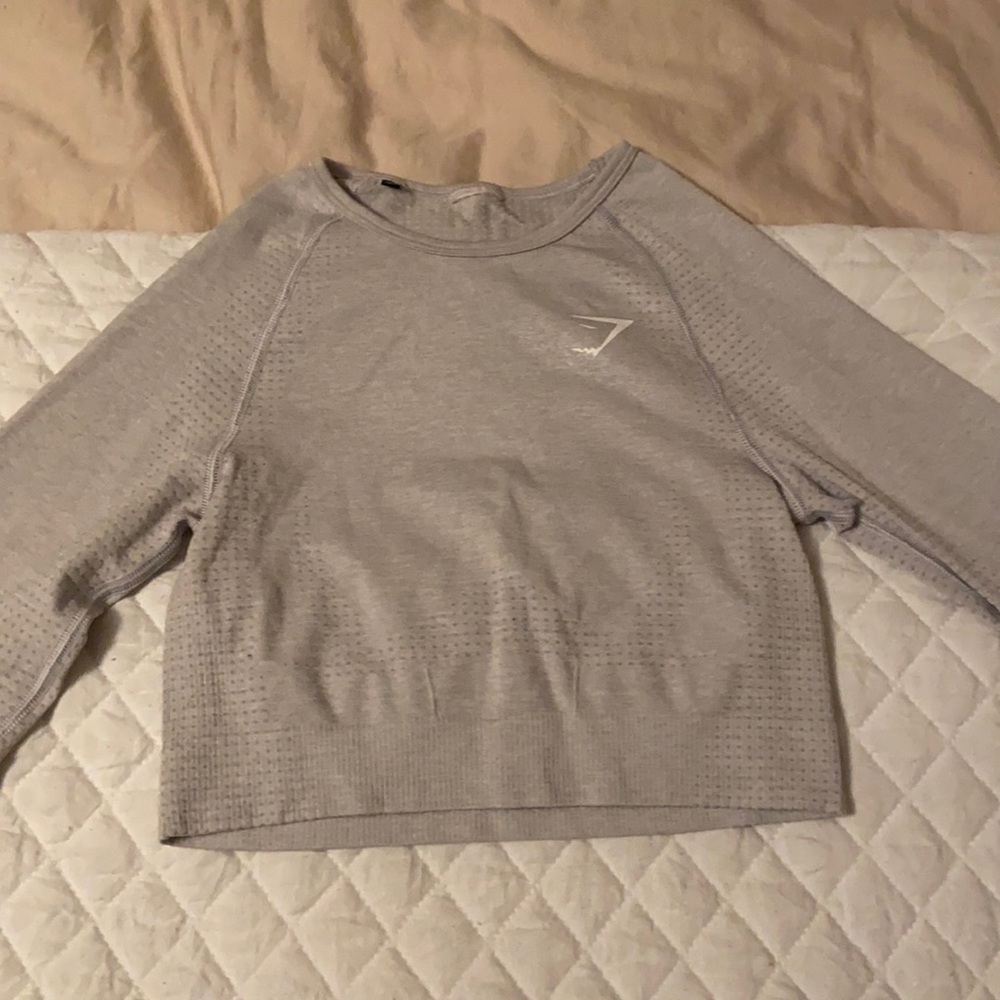 gym shark cropped long sleeve